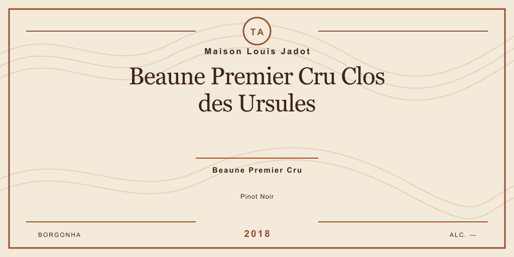 House label designed for Maison Louis Jadot Beaune Premier Cru Clos des Ursules